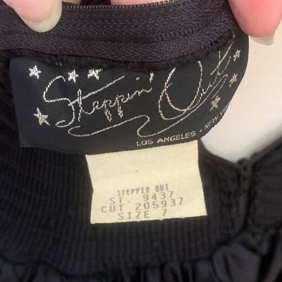 Vintage Steppin’ Out black ruched bodice  with puffy skirt  mini dress size 7 - Picture 7 of 7